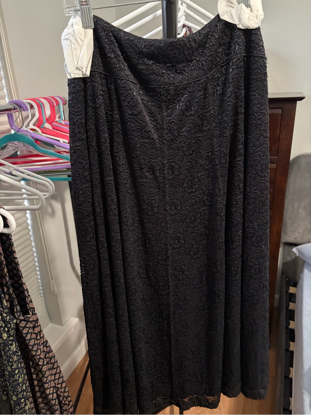 Jones New York Black Lace Midi Skirt